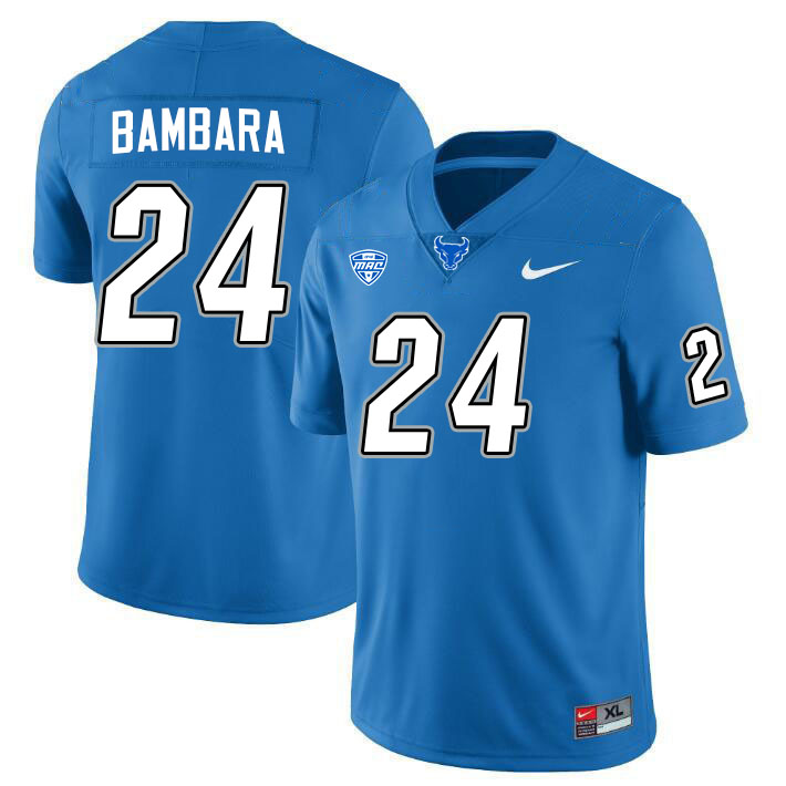 Buffalo Bulls #24 Solomanie Bambara College Football Jerseys Stitched Sale-Blue